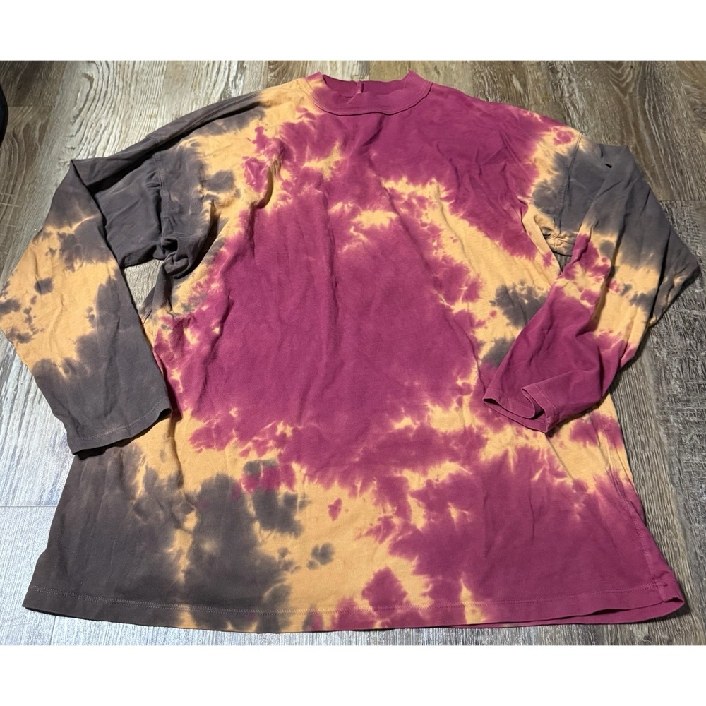 Free People French Roast Be Free Tie Dye Long Sleeve Shirt Women's S Small